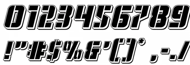 Fortune Soldier Punch Italic Font OTHER CHARS