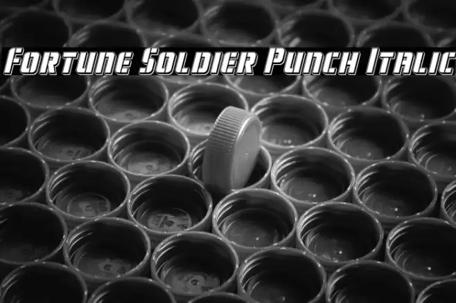Fortune Soldier Punch Italic Font examples