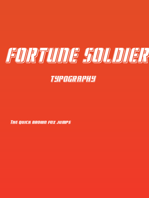 Fortune Soldier Punch Italic Poster