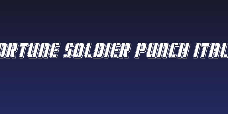 Fortune Soldier Punch Italic Social Header