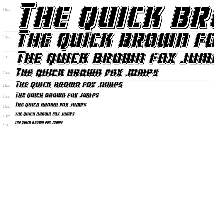 Fortune Soldier Punch Italic Waterfall