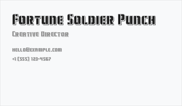 Fortune Soldier Punch Business Card