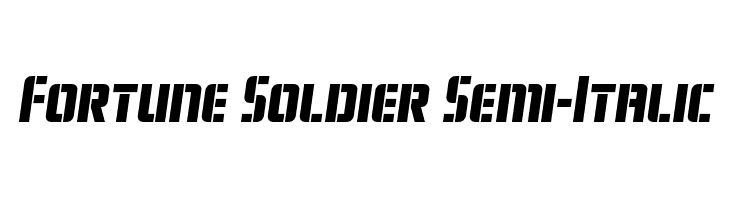 Fortune Soldier Semi-Italic  नि: शुल्क फ़ॉन्ट्स डाउनलोड