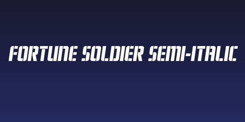 Fortune Soldier Semi-Italic Social Header