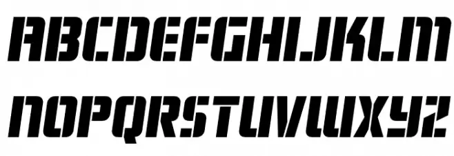 Fortune Soldier Semi-Italic Fonte MINÚSCULAS