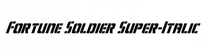 Fortune Soldier Super-Italic  Frei Schriftart Herunterladen