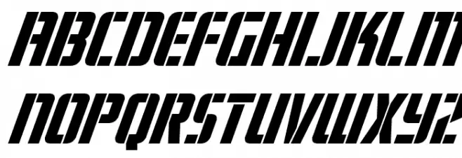 Fortune Soldier Super-Italic Polices MAJUSCULES