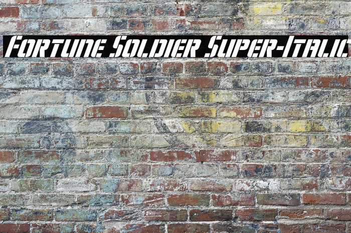Fortune Soldier Super-Italic Example 2