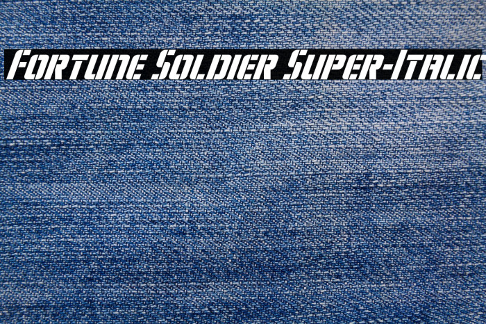 Fortune Soldier Super-Italic Example 3