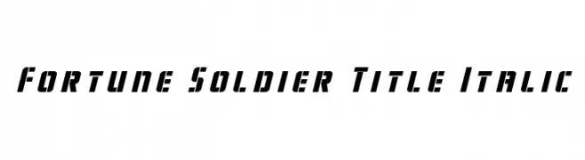 Fortune Soldier Title Italic  Скачать бесплатные шрифты