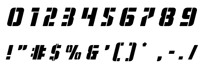 Fortune Soldier Title Italic Font OTHER CHARS