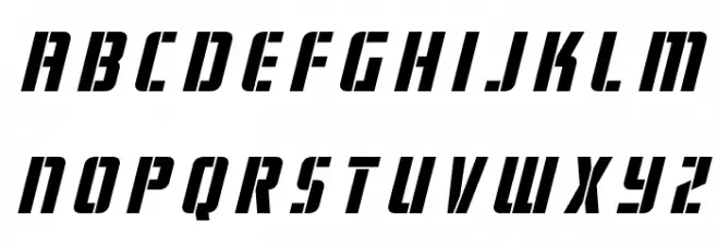 Fortune Soldier Title Italic Polices MAJUSCULES