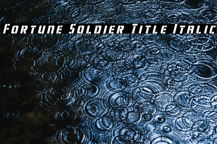 Fortune Soldier Title Italic Example 2