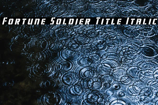 Fortune Soldier Title Italic Example 2