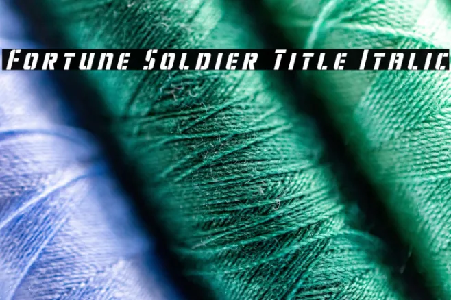 Fortune Soldier Title Italic Example 3