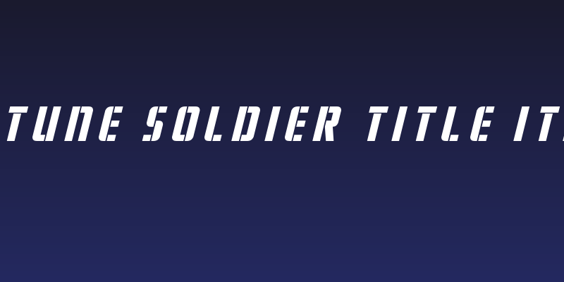 Fortune Soldier Title Italic Social Header