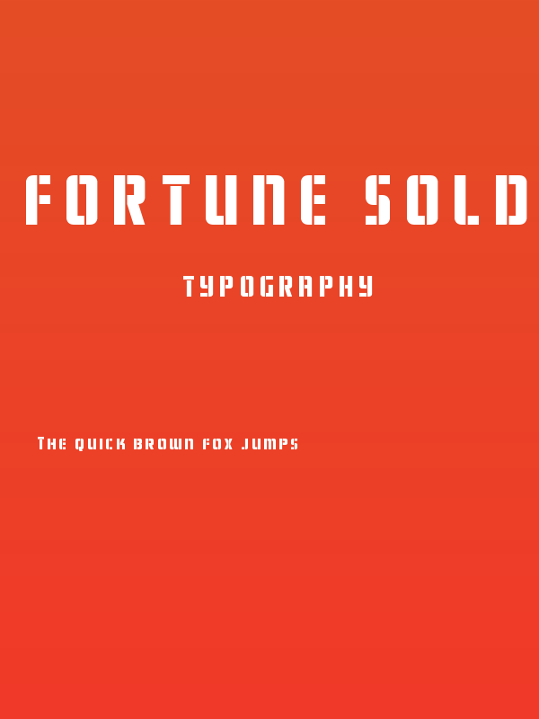 Fortune Soldier Title Poster