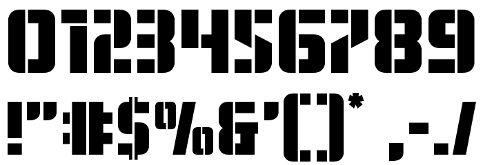 Fortune Soldier Font OTHER CHARS