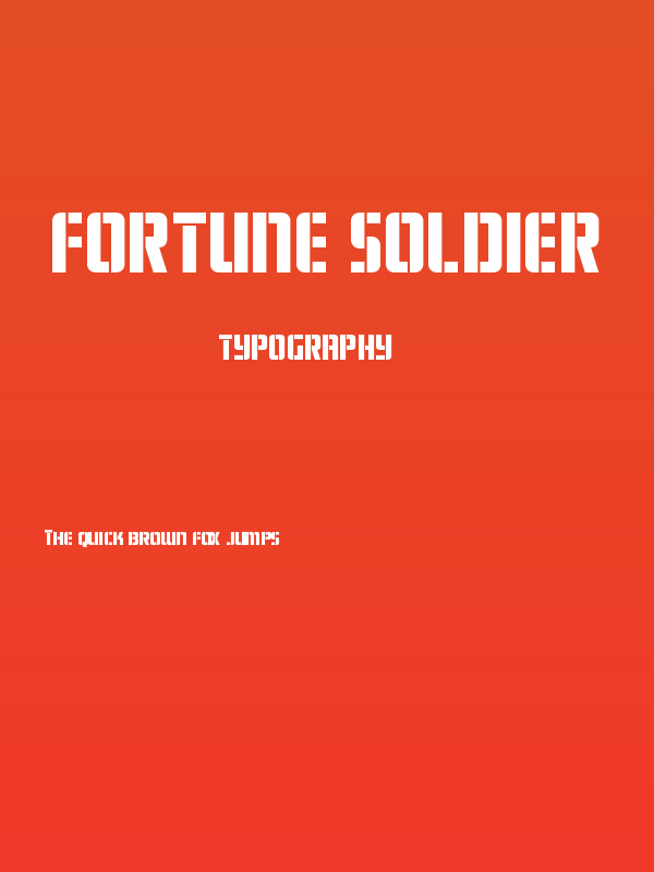 Fortune Soldier Poster