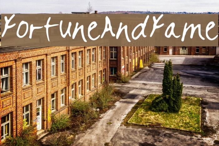 FortuneAndFame Font examples