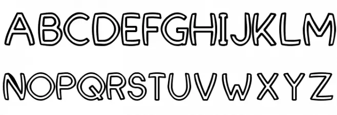 FortuneCity Comic Outline 字体 大写