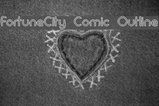 FortuneCity Comic Outline Font examples