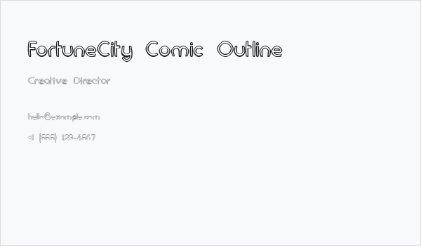 FortuneCity Comic Outline Business Card