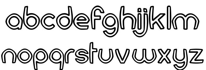 FortuneCity Comic Outline Font LOWERCASE