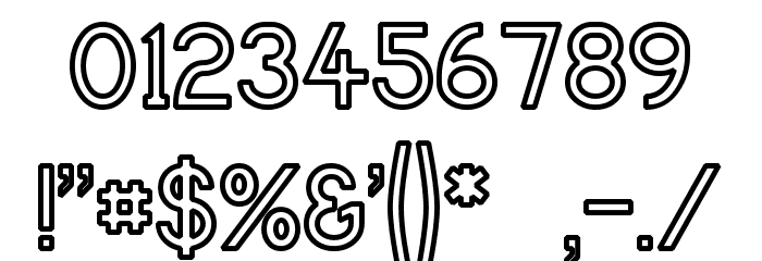 FortuneCity Outline Font OTHER CHARS