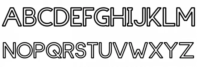 FortuneCity Outline Шрифта ВЕРХНИЙ
