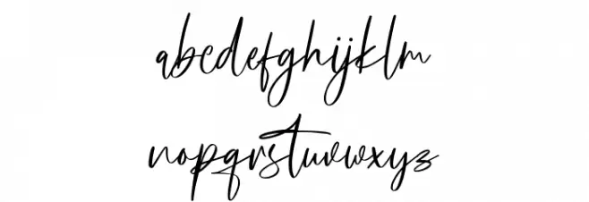 Fortunelimes Free Regular Schriftart Kleinbuchstaben