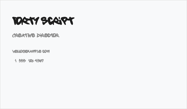Forty Script Business Card