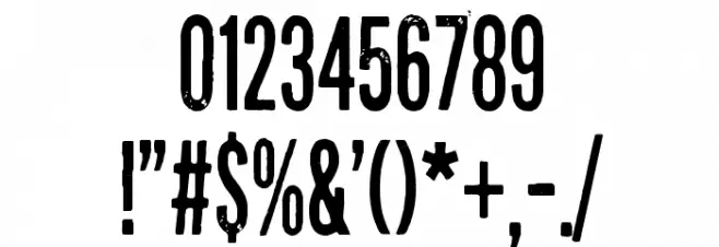 Forty-six Font OTHER CHARS