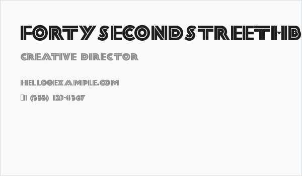 FortySecondStreetHB Business Card