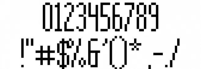 FortySeven Micro NBP Font OTHER CHARS