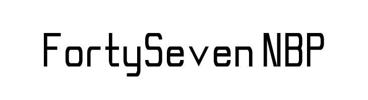 FortySeven NBP Font