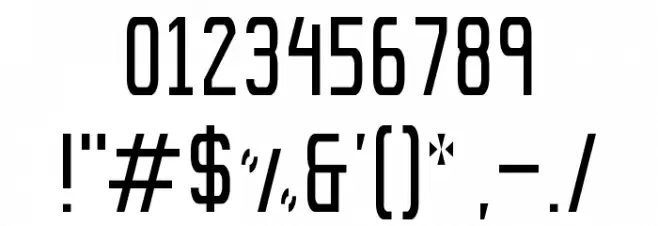 FortySeven NBP Font OTHER CHARS