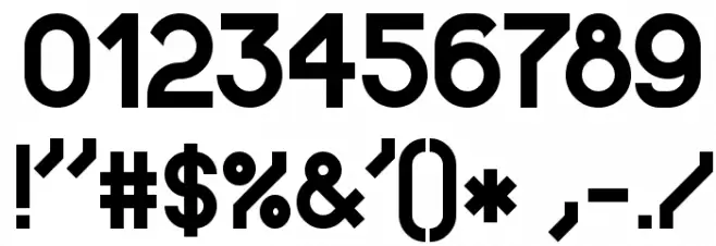 Fortyfive: Praise to simple geometry Font OTHER CHARS