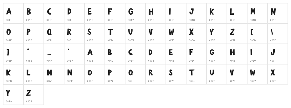 Fortyfresh Free Regular Character Map