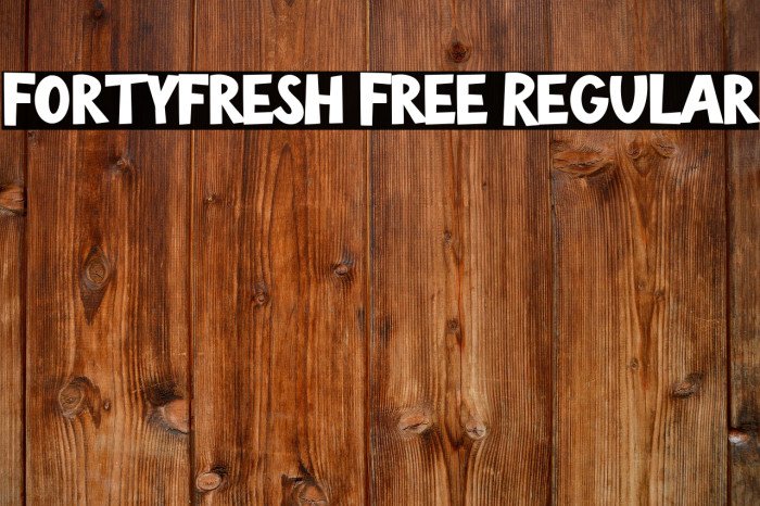 Fortyfresh Free Regular Example 1