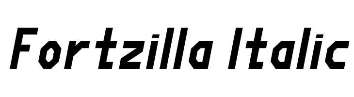 Fortzilla Italic  Frei Schriftart Herunterladen