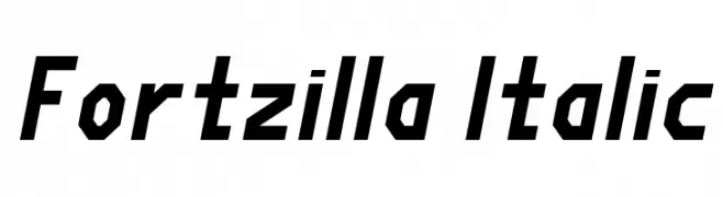 Fortzilla Italic  Frei Schriftart Herunterladen