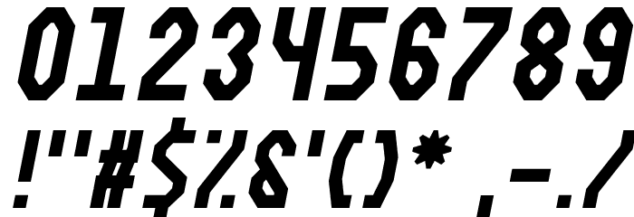 Fortzilla Italic Font OTHER CHARS