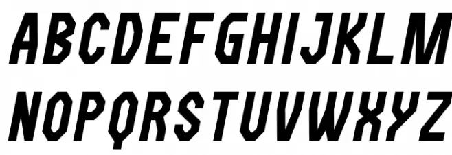 Fortzilla Italic Schriftart Groß