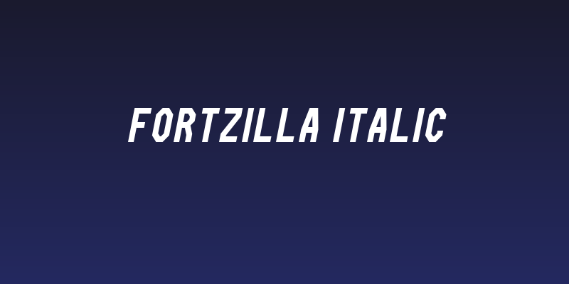 Fortzilla Italic Social Header