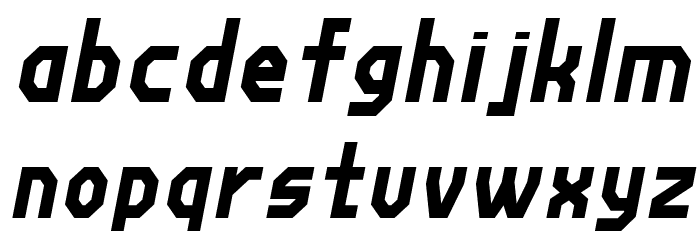 Fortzilla Italic Font LOWERCASE