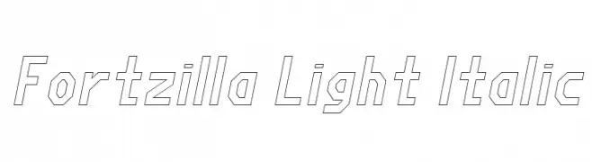 Fortzilla Light Italic  フリーフォントのダウンロード