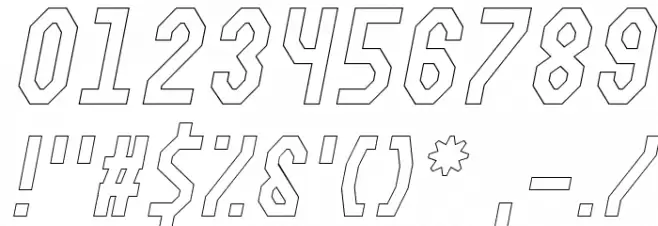 Fortzilla Light Italic Font OTHER CHARS