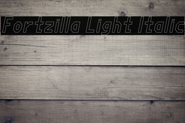 Fortzilla Light Italic Example 1