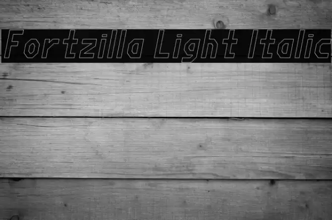 Fortzilla Light Italic Font examples